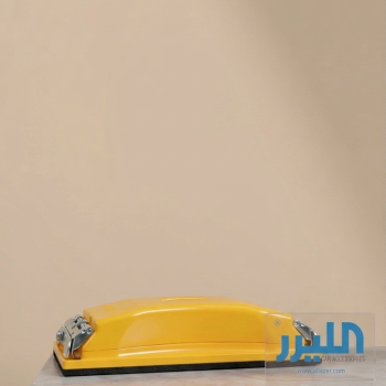 حامل ورق صنفرة يدوي بمقبض مريح - أصفر