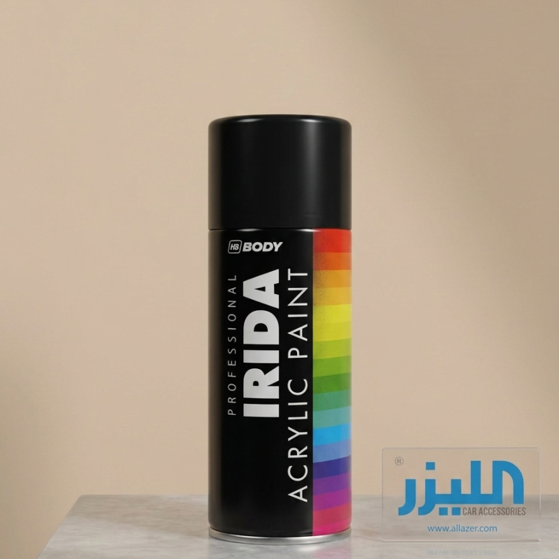 إتش بي بودي إيريدا (HB BODY IRIDA) - بخاخ طلاء أكريليك احترافي - أسود
